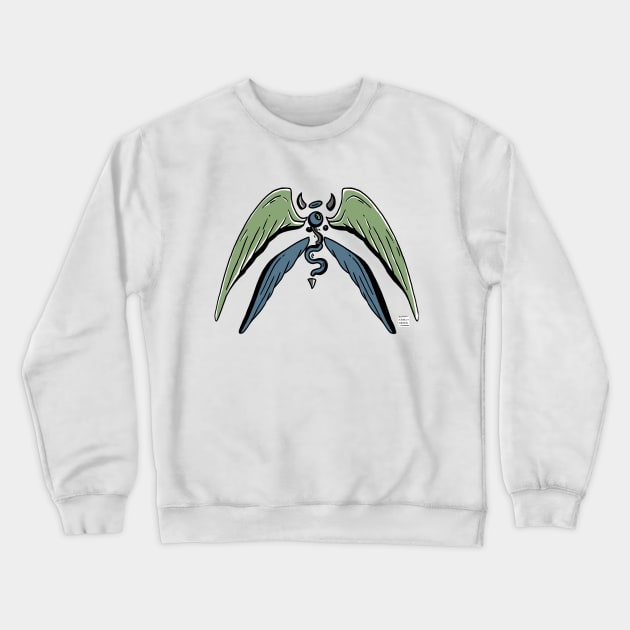 Mellow Cool Angel Eye Crewneck Sweatshirt by kenallouis